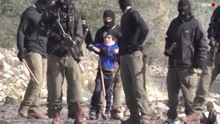 Zionists soldiers use Palestinian child as human shield