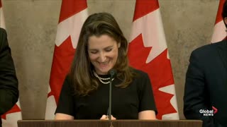 Watch Chrystia Freeland Laugh Out Loud With Joy Discussing Freezing Protestors Bank Accounts