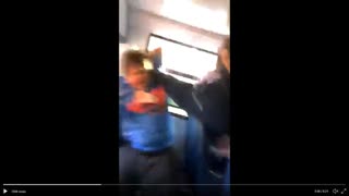 A 14-year-old White boy was brutally beaten by eight black devils on a school bus