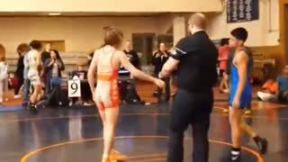 SAND NIGGER SPIC Hafid Alicea of Maine West (IL) Loses Wrestling Match, Sucker Punches White Victor