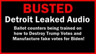 LEAKED AUDIO: Detroit Vote Counters being trained to Destroy Trump Votes and Manufacture Biden Votes