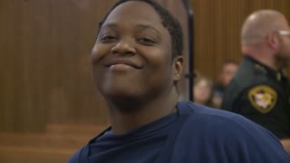 NIGGER SHEBOON stabs 3 year old in face and back killing him, and stabs mother.. then laughs and smiles in court proud of it.