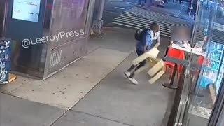 NYC: Thug Casually Walks up to Random Man, Smashes Chair Over His Head and Takes His Phone