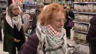 Boycott Israeli Goods protest at Sheffield Waitrose