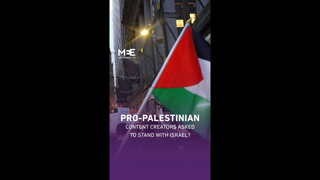 Pro-Palestinian content creators asked to stand with Israel?