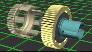 1/10th 4WD Off-Road Rear Differential Assembly Animation