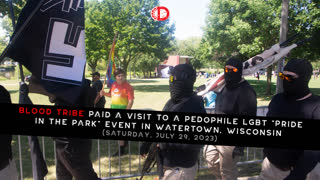 Blood Tribe Paid A Visit To A Pedophile LGBT "Pride in the Park" Event in Watertown, Wisconsin (Saturday, July 29, 2023)