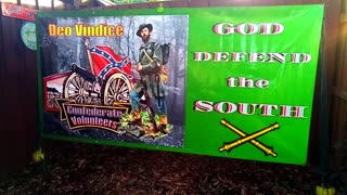 'GOD DEFEND THE SOUTH', BANNER ACTIVISM