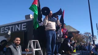 "Stop the aid to Israel!" Pro Palestine March Milwaukee 10/22/23