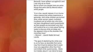 Qoutes from chosenits admitting to planned white genocide ?