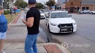 Georgia GDL Encounters a Respectable Police Officer and a Pesky NPC While Out Distributing Flyers