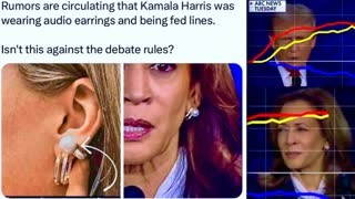 Kamala Harris Cheated Wearing Audio Earrings That Fed Her Lines During ABC Debate With Donald Trump