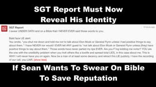 SGT Report Bible Swear Promise Requires Identity Reveal After Nathan Reynolds Mike Flynn Allegations