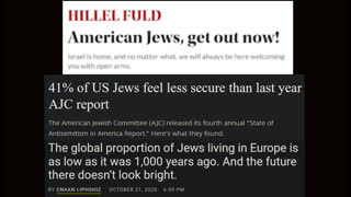 What Jews know about Whites & it scares them: Jews fear an American Holocaust & Jews leaving Europe!