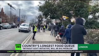 UK's longest queue | London food bank warns the 2km line will only grow