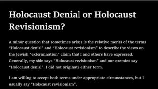 Holocaust Denial or Holocaust Revisionism? June 30, 2024