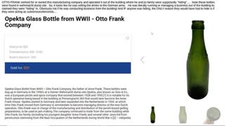 Otto Frank's Bottle Business, Feb 7, 2025