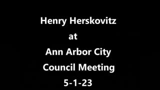 Henry Herskowitz, Back again at CC Meeting, Ann Arbor, MI, May 4, 2023