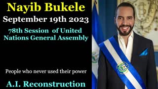 Nayib Bukele - In English AI reconstruction