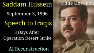 Saddam Hussein in English AI Reconstruction - Speech to Iraqis