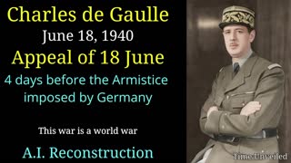 Charles De Gaulle Appeal of 18 June - In English AI Reconstruction