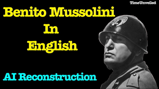 Benito Mussolini - in English AI Reconstruction