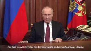 NO WHITE NATIONALISM WILL BE TOLERATED! PUTIN DOUBLE SPEAK - "DEMILITARISE AND DE-NAZIFY UKRAINE"