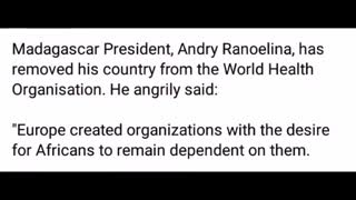 Madagascar quit WHO, who is the next Putin, Trump?