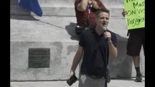 Bernard Lachance au Rassemblement pacifique pour nos droits et libertÃ©s (MontrÃ©al)