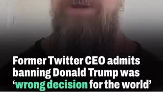 Jack Dorsey Former Twitter CEO admits banning Donald Trump was a "wrong decision for the world!"