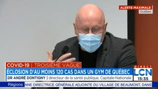 Dr André DONTIGNY directeur de la santé publique ''je ne suis pas habitué de parler avec un masque''