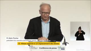 Pr Alain Fischer Â« La protection vaccinale entre 2 doses serait de seulement 30% au lieu des 50%