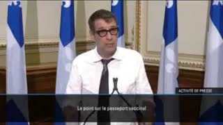 ConfÃ©rence de presse - Opposition au passeport vaccinal