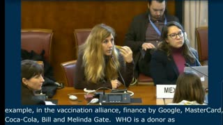 Intervention Chloé Frammery à l'ONU : les donateurs privés de Gavi & de l'OMS, (vosten)