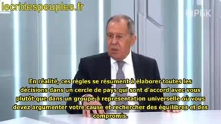 SergueÃ¯ Lavrov DÃ©nonce le "coup d'Ã©tat" mondial du "nouvel ordre mondial"