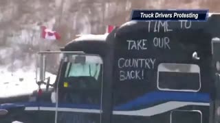 Freedom Convoy 10,000 Truck Drivers Protesting in Canada