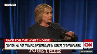 BLABLA Clinton : half of Donald Trump's supporters belong in a "basket of deplorables"