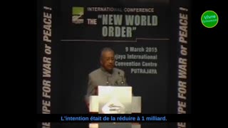 Malaisien minister Mahathir - Totalitarian system and depopulation for the NWO agenda (vostfr)