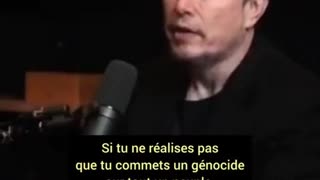 Elon Musk analyzes Israeli strategy to commit genocide (vostfr)