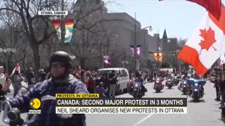 Protests in Ottawa in support of veterans in Canada, police arrest several demonstrators