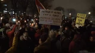 Ambiance du rassemblement devant le parlement de QuÃ©bec 28 Novembre 2020