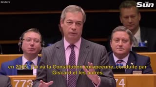 Nigel Farage : "nous aimons l’Europe mais nous haïssons l'UE, c'est un mauvais projet"