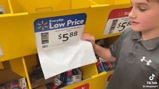 Smart Kid catches Walmart trying to fool parents on back to school supplies.