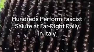 Outrage from the mainstream media in Italy after hundreds give fascist salute at a rally in Rome