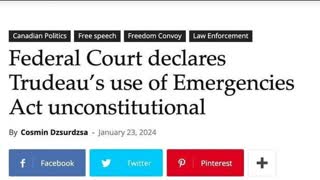 ?BREAKING: Federal court rules Trudeau government acted illegally in using the Emergencies Act