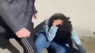 Muslim invaders teaches a girl about The Sharia in France