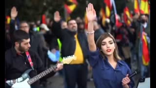 Based Spanish Woman Names the Jew at Nationalist Rally