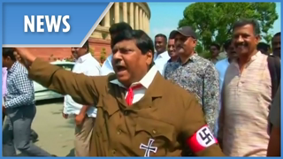 Indian politician dresses up as ADOLF HITLER