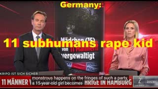 Germany: 11 subhumans rape kid