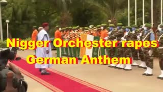 Nigger Orchester rapes German Anthem